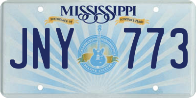 MS license plate JNY773