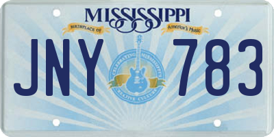 MS license plate JNY783
