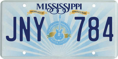 MS license plate JNY784