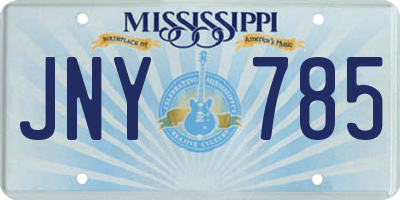 MS license plate JNY785