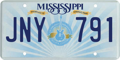 MS license plate JNY791
