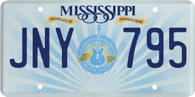MS license plate JNY795