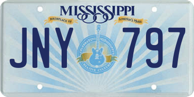 MS license plate JNY797