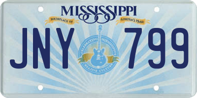 MS license plate JNY799