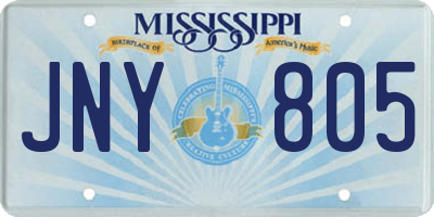 MS license plate JNY805
