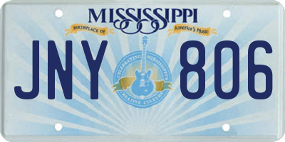 MS license plate JNY806