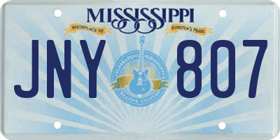 MS license plate JNY807
