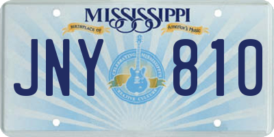 MS license plate JNY810