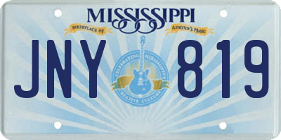 MS license plate JNY819