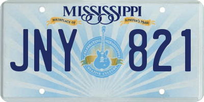 MS license plate JNY821