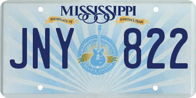 MS license plate JNY822