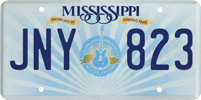 MS license plate JNY823