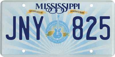 MS license plate JNY825