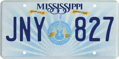 MS license plate JNY827