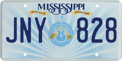 MS license plate JNY828