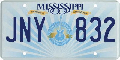 MS license plate JNY832