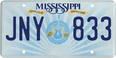 MS license plate JNY833