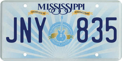MS license plate JNY835
