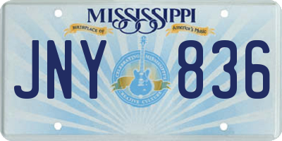 MS license plate JNY836