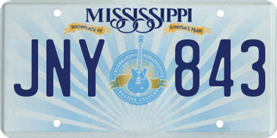 MS license plate JNY843
