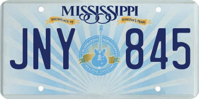 MS license plate JNY845