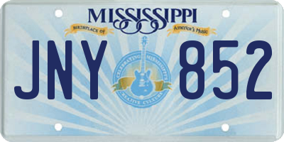 MS license plate JNY852