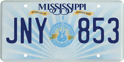 MS license plate JNY853