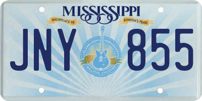 MS license plate JNY855