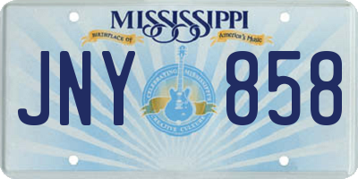 MS license plate JNY858