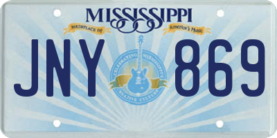 MS license plate JNY869