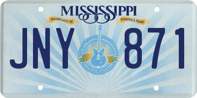 MS license plate JNY871