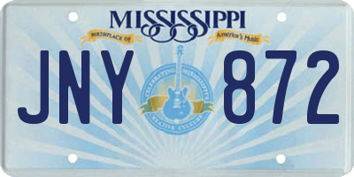 MS license plate JNY872