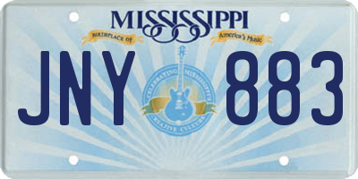 MS license plate JNY883