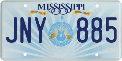 MS license plate JNY885