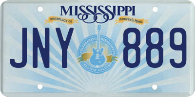 MS license plate JNY889