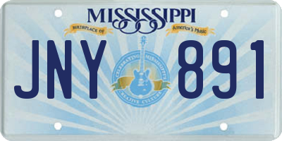 MS license plate JNY891
