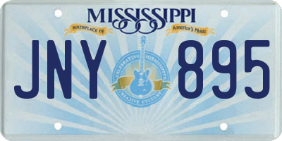 MS license plate JNY895