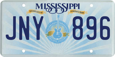 MS license plate JNY896
