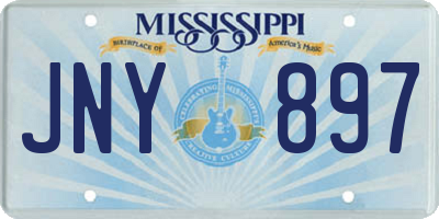MS license plate JNY897