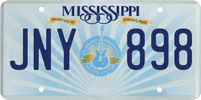 MS license plate JNY898