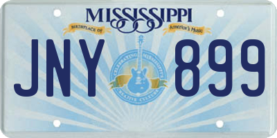 MS license plate JNY899