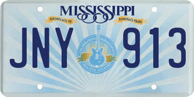 MS license plate JNY913