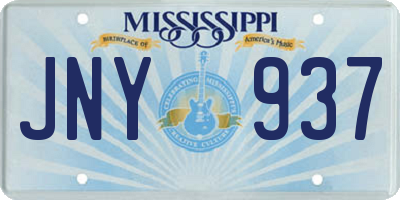 MS license plate JNY937