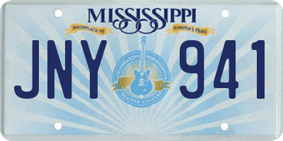 MS license plate JNY941