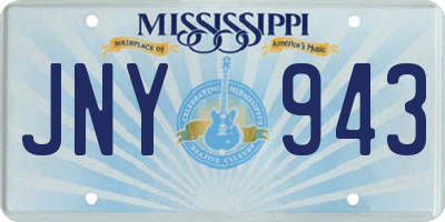 MS license plate JNY943