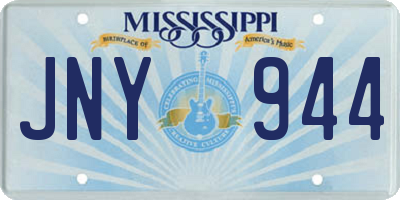 MS license plate JNY944