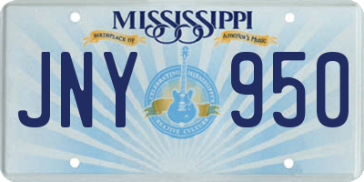 MS license plate JNY950