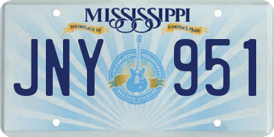 MS license plate JNY951