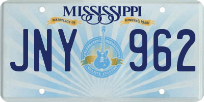 MS license plate JNY962