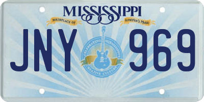 MS license plate JNY969